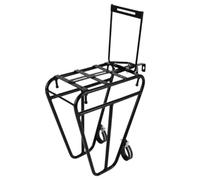 Folpus Porte-Bagages Avant Vélo Support Avant -Panier Acier Carbone Solide avec Entretoise Verticale Montage Simple avec Visserie Incluse Adapté aux