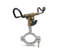 Folpus Porte-Canne à Pêche Support Bateau Pince Ajustable sur Tube Rond Bras Orientable et Verrouillage Ferme Métal Conçu pour Milieux Marins Mains Libres , 60mm , Base De Pêche en Bateau Modèle B