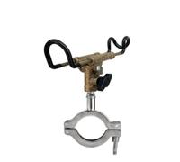 Folpus Porte-Canne à Pêche Support Bateau Pince Ajustable sur Tube Rond Bras Orientable et Verrouillage Ferme Métal Conçu pour Milieux Marins Mains Libres , 25mm , Base De Pêche en Bateau [Modèle B]