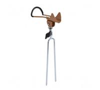 Folpus Porte-Canne à Pêche Support de Canne Pique de de Terre Fabrication en Métal avec Tête Pivotante 360 et Molette de Serrage Stabilité au Sol Renforcée Adapté à Pêche du Lac Étang