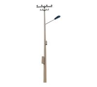 Folpus Poteau électrique miniature à l'échelle N 1:150 3 V, décoration pour scènes de diorama, modélisme ferroviaire, micro