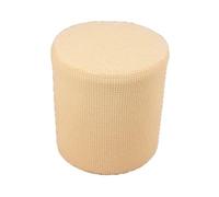 Folpus Pouf Extensible 1pc avec Repose-Pieds Rond à Fond élastique, Beige