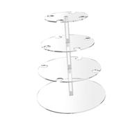 Folpus Présentoir de tour à Champagne en acrylique avec support de flûte à Champagne à plusieurs niveaux amovible pour fiançailles de mariage robuste, Style C