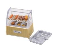 Folpus Présentoir Plateau Pinces Économise l'espace Au Sol Étagère Alimentaire Miniature à Compartimen Réaliste Vitrine Scène BJD