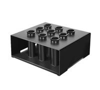 Folpus Rack de Rangement Haltères Porte Disques Support Barres Porte Barres Structure Robuste 9 Ouvertures Alignées 55 Mm Surface au Sol Réduite 45x45x185 Cm Adapté à Fitness