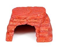 Folpus Reptile Heating Shelter Grotte Chauffante Abri Chauffé Refuge Caché Pierre Chauffante en Résine Chauffage par Film Électrique USB 5V avec Câble 15 M Adapté aux Terrariums Élevage Domestique