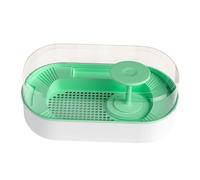 Folpus Réservoir de Tortues pour Habitat de Reptiles, décoration d'amphibiens pour Animaux de Compagnie, Tortue avec Plates-Formes, Zone d' de, Vert