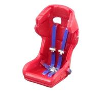 Folpus Siège baquet de course en résine à l'échelle 1/64, accessoire intérieur pour mini-voiture, siège de course miniature avec harnais, Style C