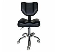 Folpus Siège Pivotant Chaise de Salon Tabouret de Bureau Fauteuil à roulettes Dossier Bas Cadre Métal Hauteur Ajustable Coussin Épais Roulage Stable Comptoirs Bureaux Partagés Ateliers Actifs, Noir