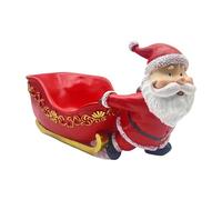 Folpus Statue Décorative du Père Noël, Sculpture de Noël avec Bol de Rangement, Coupe-trésors, Porte-clés et Autres Petits Objets pour Bureau Ou Entrée, Style A