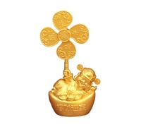 Folpus Statue Feng Shui du Dieu de, figurine de moulin à vent rotatif, en métal, cadeau, ornement miniature pour décoration de bureau ou étagère, Style B