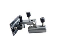 Folpus Support de Canne à Pêche Porte Canne Support à Angle Réglable Bras Court Discret Tube Cylindrique Verrouillage par Molettes Aluminium Alliage Montage , Argent Et Noir