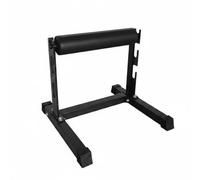 Folpus Support de Squat Bulgare Réglable Rack d'Entraînement Support Unilatéral Pied Arrière Base Renforcée Structure Solide en Acier et Mousse pour Contrôle, Crochet Noir