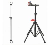 Folpus Support Réparation Vélo Pliable Robuste, Pied D'atelier Trépied, à Libération Rapi, Support Montage pr Vélo, Garage, Rouge
