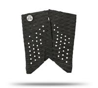 Folpus Surf Traction Pad Antidérapant pour Planche de Surf Tapis Queue Adhésif avec Mousse EVA Confort Surface Antiglisse Perforations Ventilées Trois Pièces, Noir