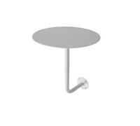 Folpus Table Basse Murale Table Basse Table d'Appoint Table Murale Guéridon Construction en Fer Intégral avec Plateau Lisse et Équerre Cintrée Adaptée aux, Diamètre 35 Cm, Hauteur 45 Cm, Blanc