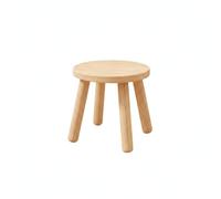 Folpus Tabouret Bas en Bois Massif Tabouret Enfant Tabouret Chaussage Tabouret Empilable Forme Animée Caoutchouc Naturel Structure Stable Arrondis Sécurité, Bois Naturel