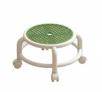 Folpus Tabouret Enfant Rotatif Tabouret Roulant Siège Pivotant Tabouret Bas Tabouret Compact en Plastique Glisse sans Effort Entre Les Adapté aux Aires de, Vert Herbe