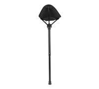 Folpus Tabouret Télescopique Portable Pliant Tabouret de Camping Siège Portable Chaise de Terrain Mécanisme Ajustable Monopied Textile Robuste et Léger, Noir