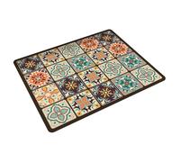 Folpus Tapis anti-poussière pour machine à laver, tapis utilitaire, housse de réfrigérateur, absorbant, bac de récupération pour sèche-linge, antidérapant, Grilles Brunes