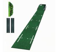 Folpus Tapis de Putting de Golf Tapis de Pratique de Golf Tapis d'Entraînement Putting Gazon Artificiel Retour Automatique Marquages de Distance Surface Réaliste Adapté à Maison Salle de Jeux Bureau