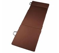 Folpus Tapis de Repos Pliable Matelas de Coussin de Sommeil de Détente Housse Lin Aérée Rembourrage Éponge Soutien du Dos Pliage Quatre Sections, Brown, 150x60x5cm Pearl