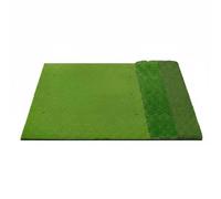 Folpus Tapis d'Entraînement de Golf Tapis Pratique Tapis de Frappe Tapis d'Approche avec Herbe PP Réaliste et Semelle EVA Stable pour Coups Variés Trous, 120-150cm, Trois Herbes