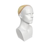 Folpus Tête de mannequin homme avec épaules, tête d'entraînement, outil de coiffure, présentoir de perruques, tête de mannequin pour chapeaux, salon de, blanc