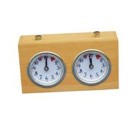 Folpus Timer de l'horloge d'échecs analogique, en bois, horloge de tournoi, minuteur de jeu professionnel, outil de synchronisation de la compétition pour le