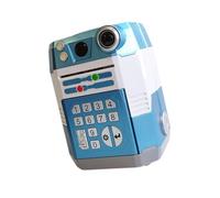 Folpus Tirelire électronique avec distributeur automatique de billets, tirelire électronique avec mot de passe, boîte d'épargne pour filles, garçons, Bleu