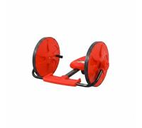 Folpus Vélo d'Équilibre Enfant Tricycle Main Courante Draisienne Jouet à Bascule d'Intérieur Conduite Fluide avec Trois Roues Stables Repose-Pieds, Rouge