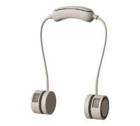 Folpus Ventilateur de Cou Suspendu, Petit Ventilateur rafraîchissant, Silencieux, Portable, Polyvalent, réglable, Robuste et léger pour, Beige