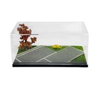 Folpus Vitrine miniature diorama à l'échelle 1:64, représentant une scène de parking, avec boîte de rangement pour voiture jouet.