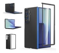Foluu Coque de Protection pour Samsung Galaxy Z Fold 7, avec Avant en Verre trempé intégré, Ultra Mince, Pliable Mat PC avec poignée antidérapante pour Samsung Galaxy Z Fold7 5G 2025 (Noir)