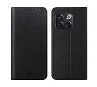 Foluu Coque pour OnePlus 10T, fermeture magnétique, coque en TPU pour OnePlus 10T 2022 (noir)