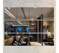 FOLUVUR Lot de 12 miroirs de Salle de Sport pour Maison, Salle de Sport, Mur 30,5 x 30,5 cm, Miroir carré sans Cadre, Parfait pour Les centres de Table de Mariage, Panneaux de Miroir, Plateau à