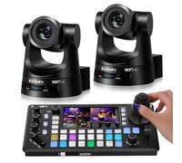 FoMaKo 30x Zoom NDI SDI Caméra*2+ mixage vidéo en Streaming HDMI 4K, contrôleur de caméra PTZ 4D intégré