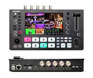 FoMaKo Commutateur de mixage vidéo 4K SDI HDMI 5 canaux HDMI SDI Commutateur de Diffusion en Direct Entrée 4K 60 fps Sortie 1080p 60 fps Prise en Charge du contrôleur PTZ, M4