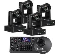 FoMaKo Ensemble de 4K@60fps NDI HX3 PTZ Caméra*4+ NDI PTZ Contrôleurl