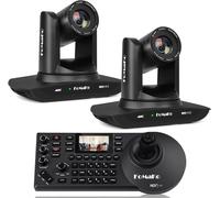 FoMaKo Ensemble de Caméras SDI 4K PTZ NDI HX3 Zoom 30x (K30NS Caméra 4K 30X NDI*2 + KC608 Contrôleur NDI PTZ)
