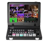 FoMaKo M5 Mélangeur vidéo HDMI 4K, écran LCD Full HD 10,1 Pouces, 5 canaux de Diffusion en Direct, entrée 4K 60 IPS, Sortie 1080p 60 IPS, Prise en Charge du contrôleur PTZ, commutateur vidéo HDMI