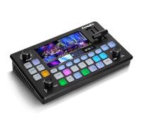 FoMaKo Video Mixer Switcher, Mélangeur Vidéo avec Écran 5.5 Pouces, 4-Canaux HDMI & USB3.0 pour Streaming Multi-Caméras, Enregistrez jusqu'à 1080p 60fps, pour Youtube OBS Streaming (KC601 Pro)