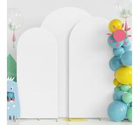 Fomcet Lot de 3 Housses pour Arche de Mariage de 1,8 m, 2 m, 2 m, Nude Rond Double Face en élasthanne pour fête d'anniversaire, fête prénatale, décoration d'arche de Mariage