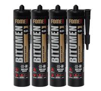 FOME FLEX Mastic Réfractaire pour Bitume 4x300 ml - Produit d’Étanchéité pour Toiture, Espaces Extérieurs, Surfaces en Bitume - Colmatage Parfait pour les Professionnels