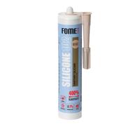 FOME FLEX Silicone Beige pour Salle de Bain [310 ml] - Colmatage en Silicone Imperméable Professionnel pour Sanitaires - Colmatage Beige pour Joints de Salle de Bain, Rigoles et Fenêtres.