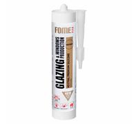 FOME FLEX Silicone transparent pour fenêtre - 310 ml - Pour vitrage professionnel et construction de fenêtres - Oxim neutre (NO MEKO) - Résistant aux UV, aux intempéries et à la moisissure - Shore-A