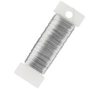 FOMGIIN 1 Pièces x 50m Fil de Fer Souple Loisir Creatif Ø 0,4 mm Fil de Fer Fleuriste Argent Filin Metallique Fin pour DIY Fabrication de Bijoux Bouquet Fleurs Enroulement Couronne Noël Décoration