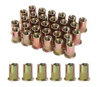 FOMGIIN 30 Pièces M4 écrous à Sertir, En Acier Au Carbone Galvanisé écrou Insert Riveter Manchon, Ronds Aveugles Insers Fileté Riveteuse, écrous à Rivets Flat Head Threaded Rivet Nuts