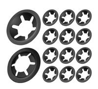 FOMGIIN Rondelle de Blocage M5 x 14mm, 15 Pièces Rondelles Metal de Blocage Clips de Fixation, Rondelles Circlip Rapide Pousser Fixations, Noir Acier 65Manganèse Circlips Rondelle