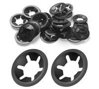 FOMGIIN Rondelle de Blocage M8 x 18mm, 50 Pièces Rondelles Metal de Blocage Clips de Fixation, Rondelles Circlip Rapide Pousser Fixations, Noir Acier 65Manganèse Circlips Rondelle